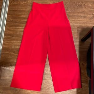 Zara Red Wide Leg Pants